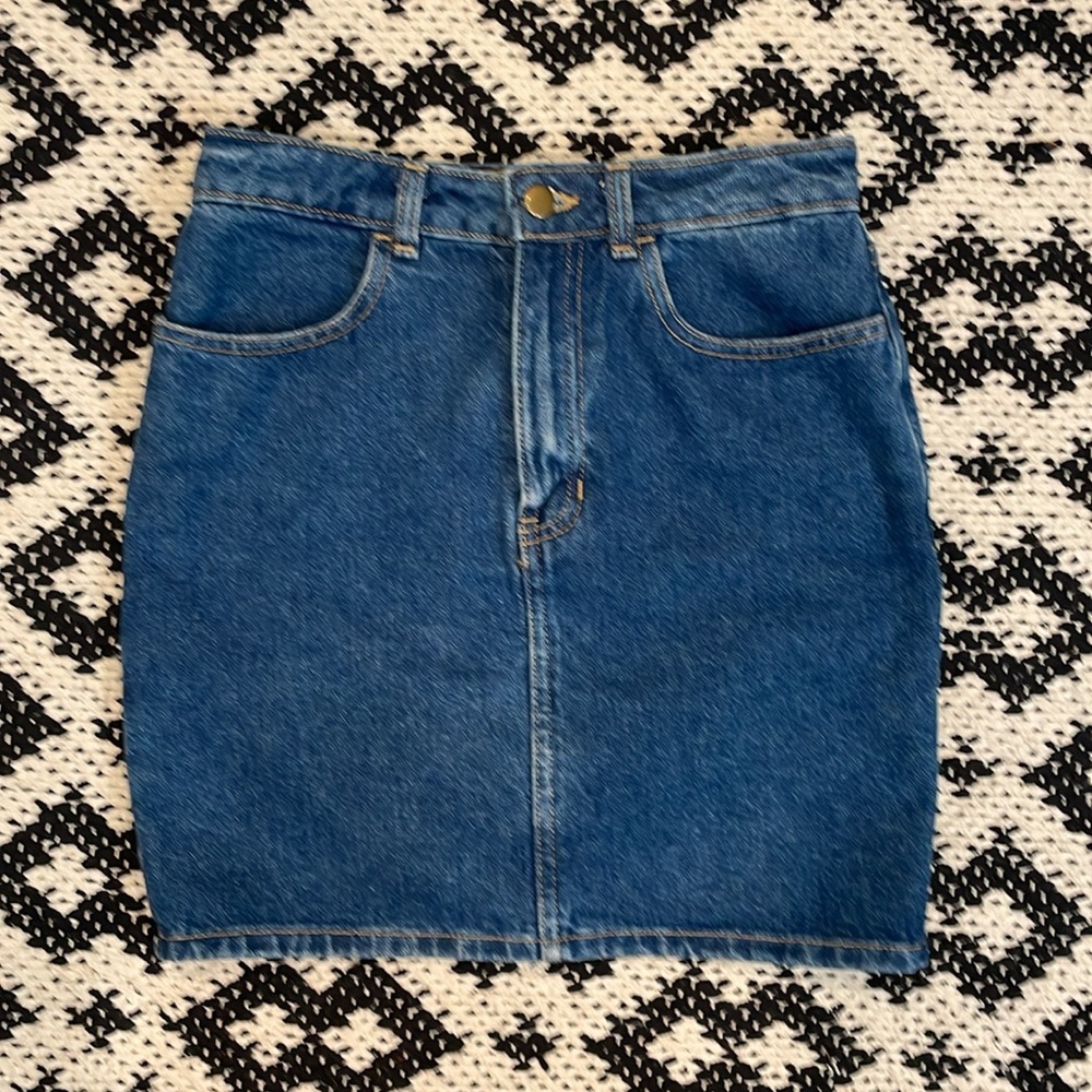 Vintage American Apparel denim mini skirt size S made in 🇺🇸